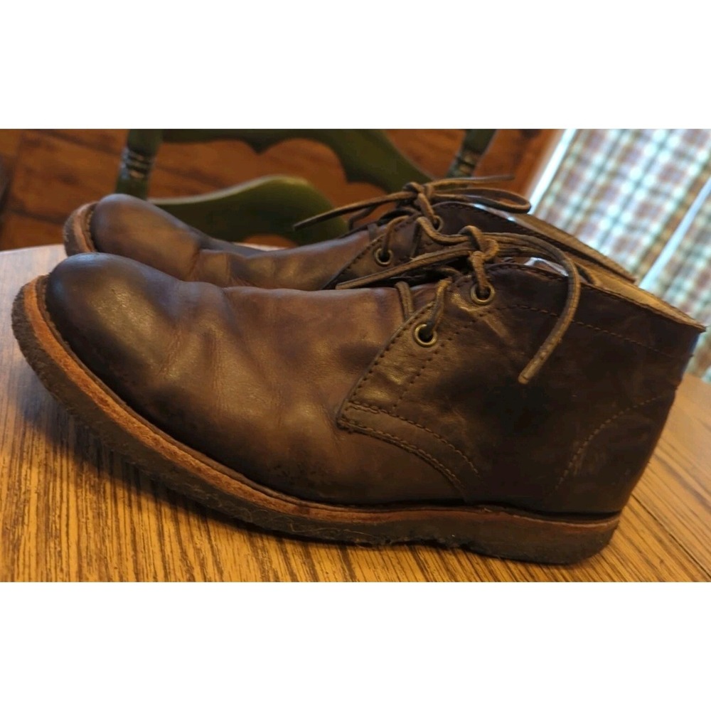 Men's Frye Lace Up Distressed Brown Leather Chukka Ankle Boots 8.5 D